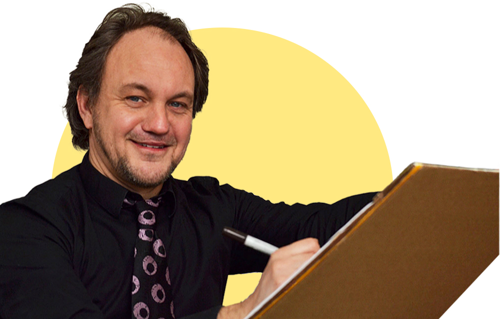 Portret van Sneltekenaar Paul