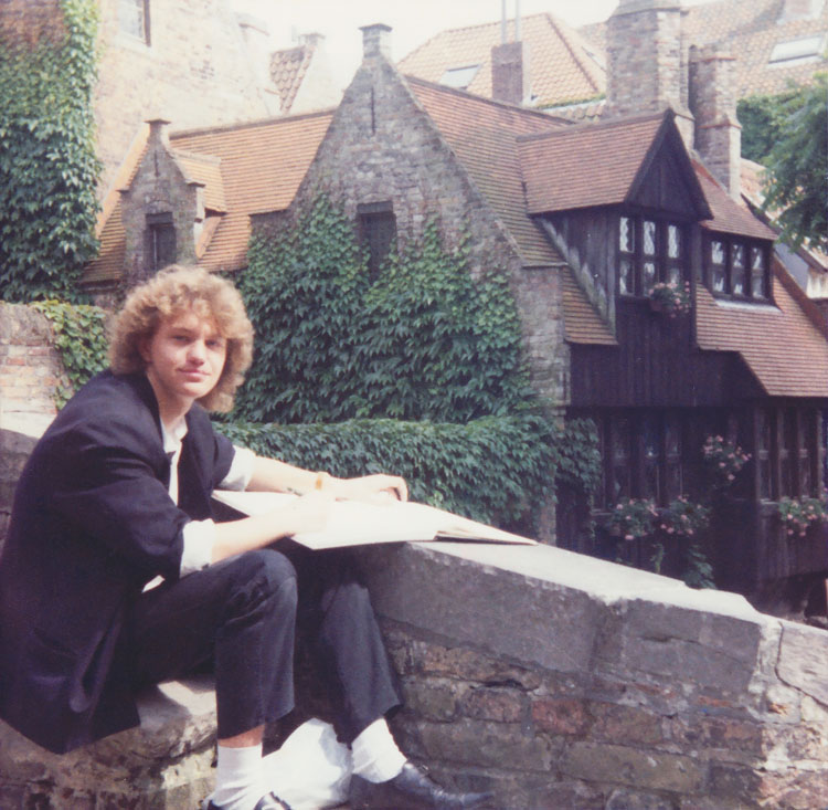 Sneltekenaar Paul in Brugge